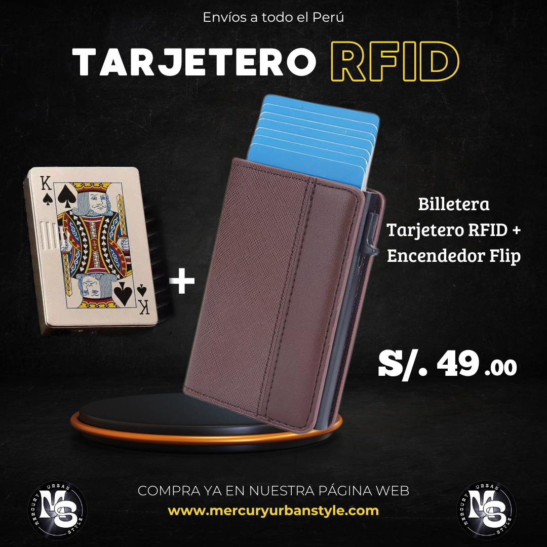 Promo Tarjetero Rfid + Encendedor